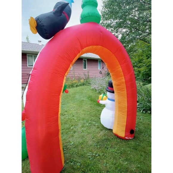 🆕10FT Christmas Inflatables Snowman&Santa Archway Blow Up Outdoor Decorations - Picture 2 of 9